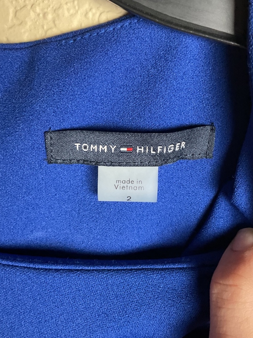 Tommy Hilfiger Womens 2 Royal Blue Sleeveless A-Line Dress Office Workwear - Picture 5 of 6
